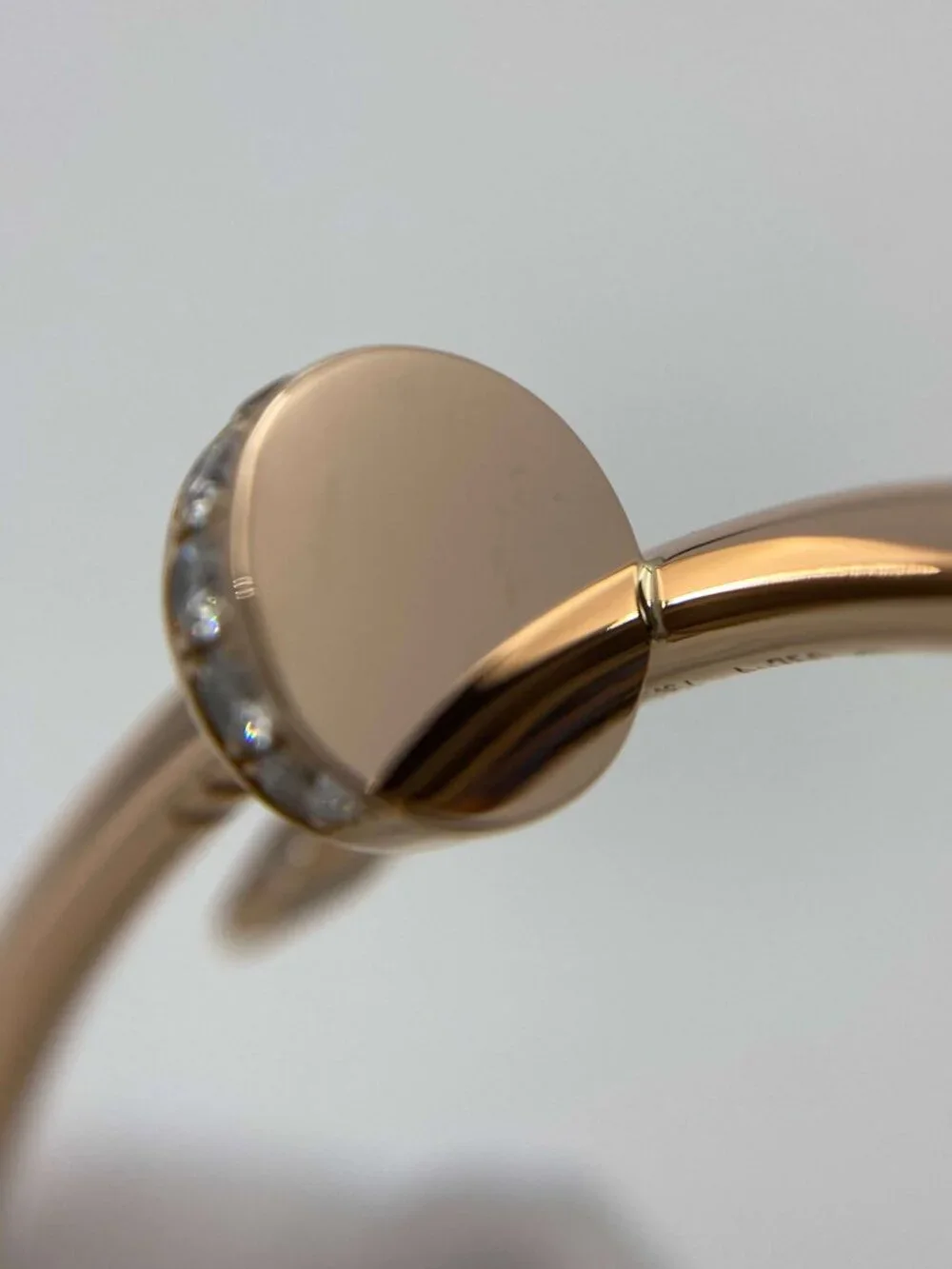 Cartier Juste un Clou Bracelet Classic 18K Rose Gold Diamonds Size 16